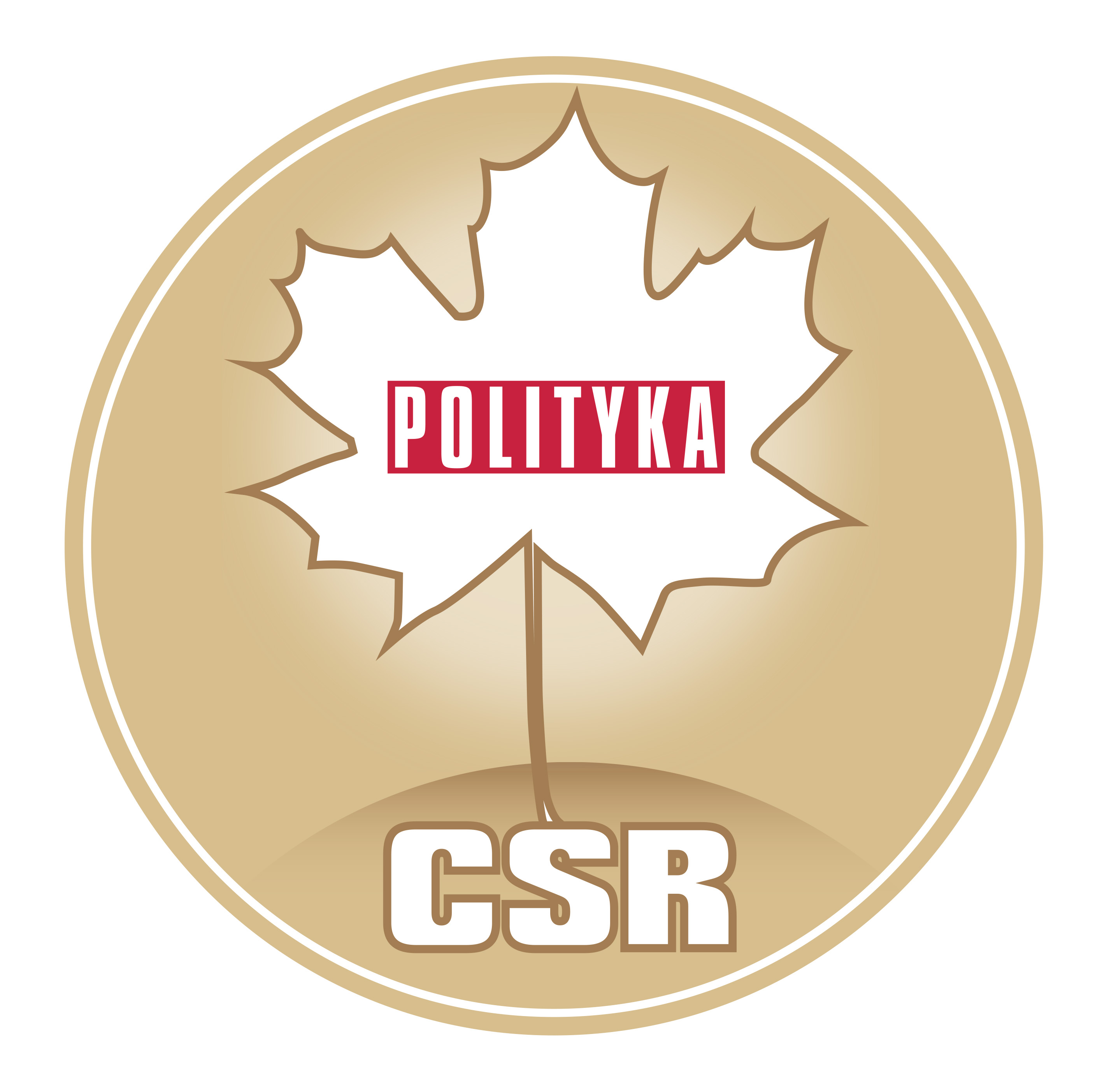Logotyp Biały Listek CSR